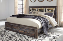 Load image into Gallery viewer, Drystan King Bookcase Bed with 2 Storage Drawers image