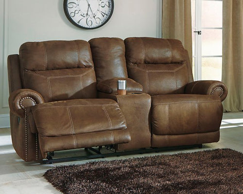Austere Reclining Loveseat with Console image