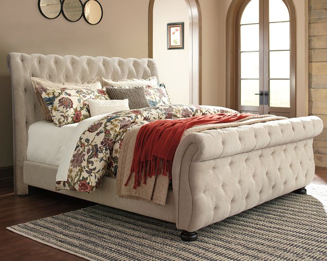 Willenburg California King Upholstered Sleigh Bed image