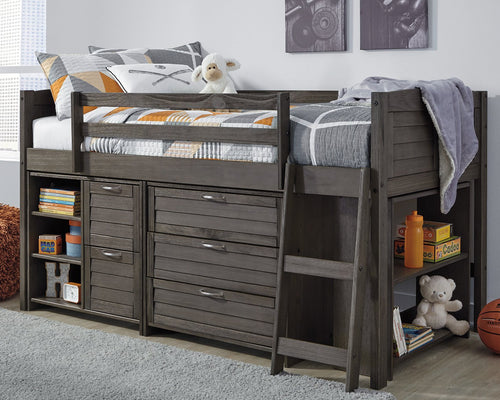 Caitbrook Twin Loft Bed with 1 Large Storage Drawer image