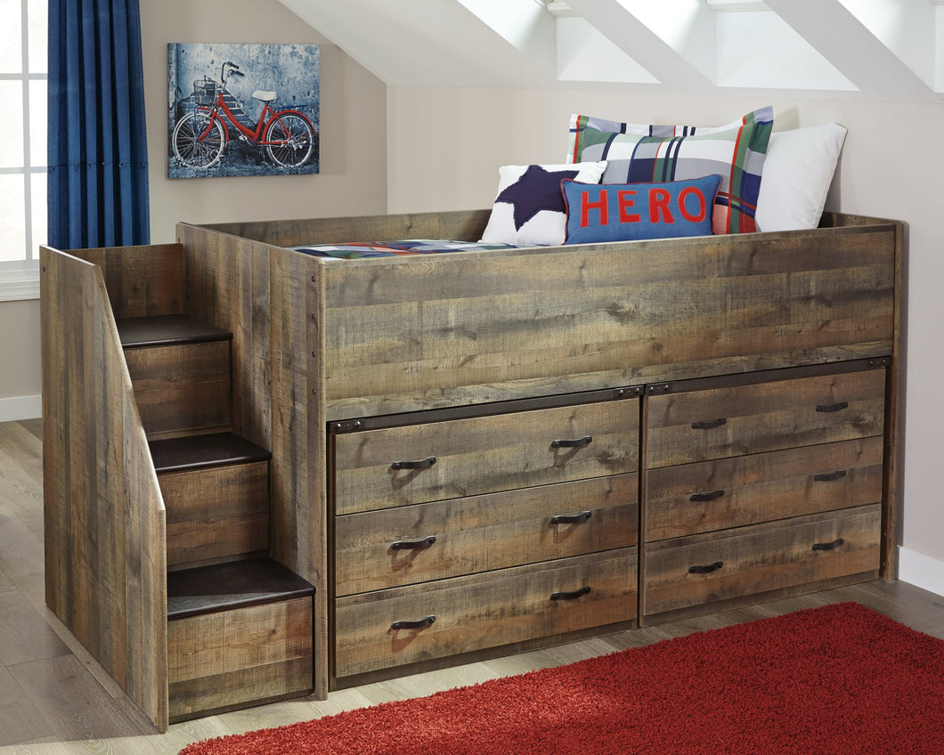 Trinell Twin Loft Bed with 6 Drawer Storage image