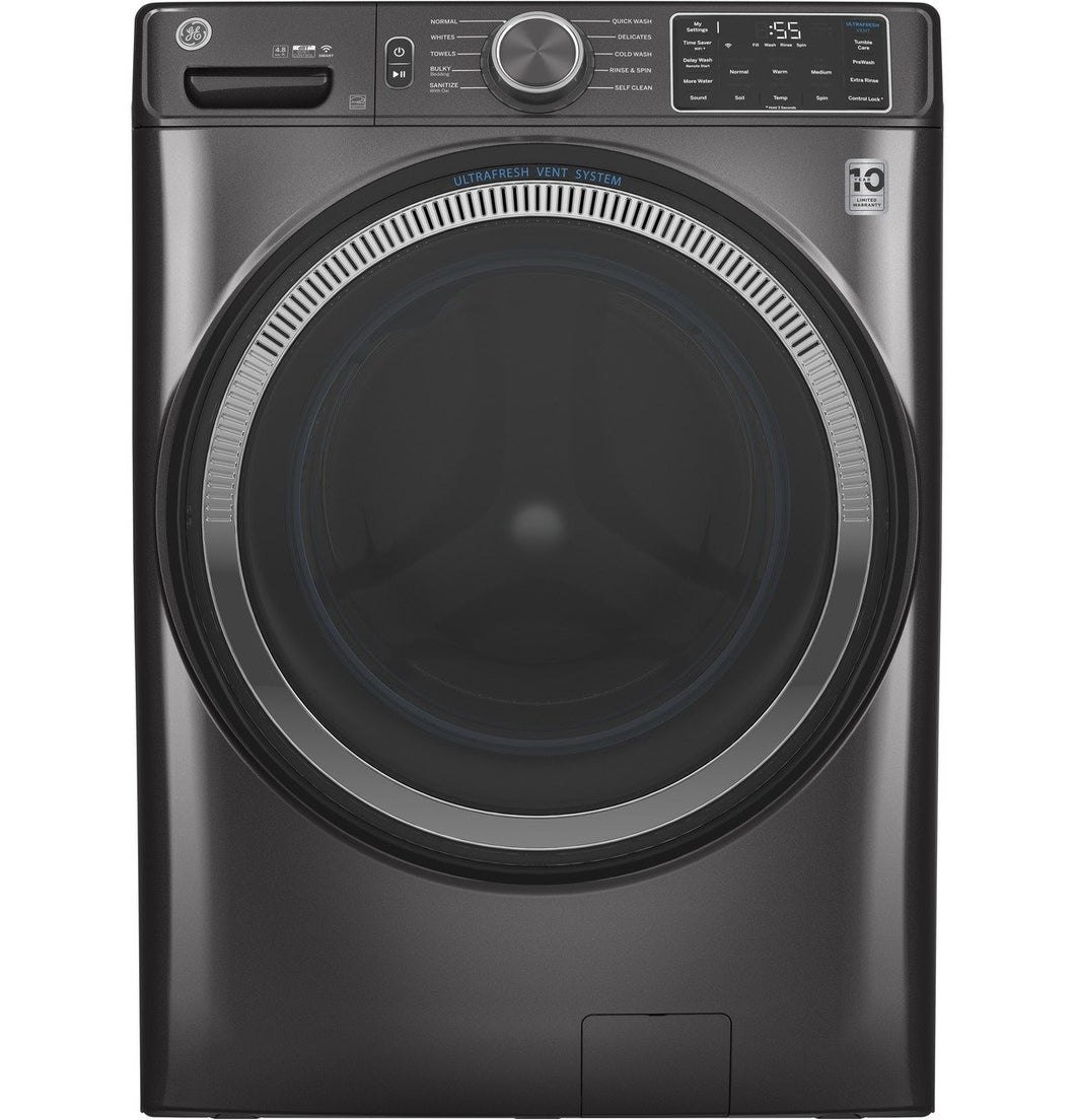 GE¨ 4.8 cu. ft. Capacity Smart Front Load ENERGY STAR¨ Washer with UltraFresh Vent System with OdorBlock¨ and Sanitize w/Oxi