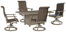 Load image into Gallery viewer, Windon Barn 5-Piece Outdoor Fire Pit Table and Chair Set image
