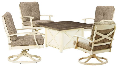 Preston Bay 5-Piece Outdoor Fire Pit Table and Chair Set image