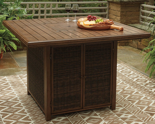 Paradise Trail Bar Table with Fire Pit image