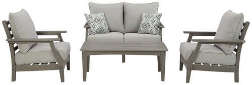 Visola 4-Piece Outdoor Loveseat Conversation Set image