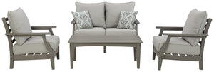 Visola 4-Piece Outdoor Loveseat Conversation Set image