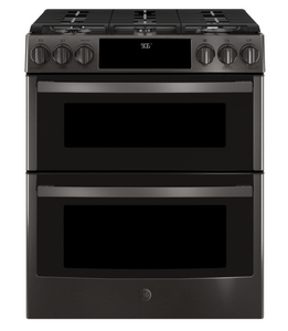 GE Profile¨ 30" Smart Slide-In Front-Control Gas Double Oven Convection Range
