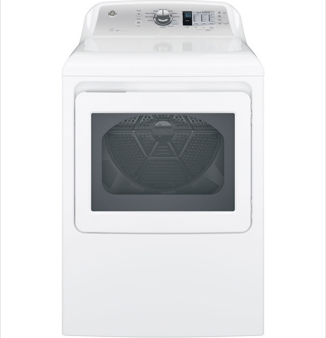 GE¨ 7.4 cu. ft. Capacity aluminized alloy drum Gas Dryer with HE Sensor Dry